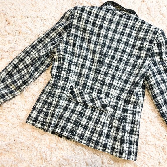 Vintage McNaughton Black & White Plaid Blazer - Picture 9 of 11